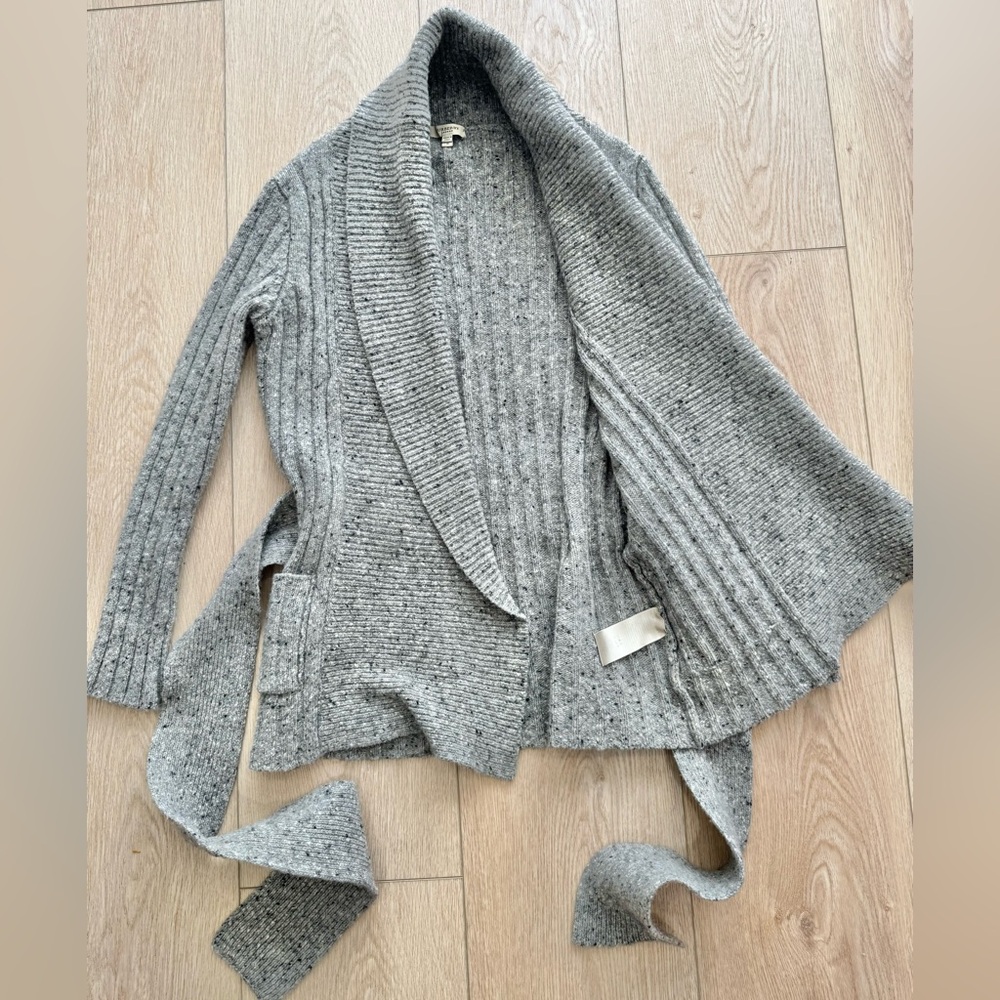 BURBERRY Women’s Wrap Sweater Tie-Waist Cardigan (Size S) - Picture 3 of 12